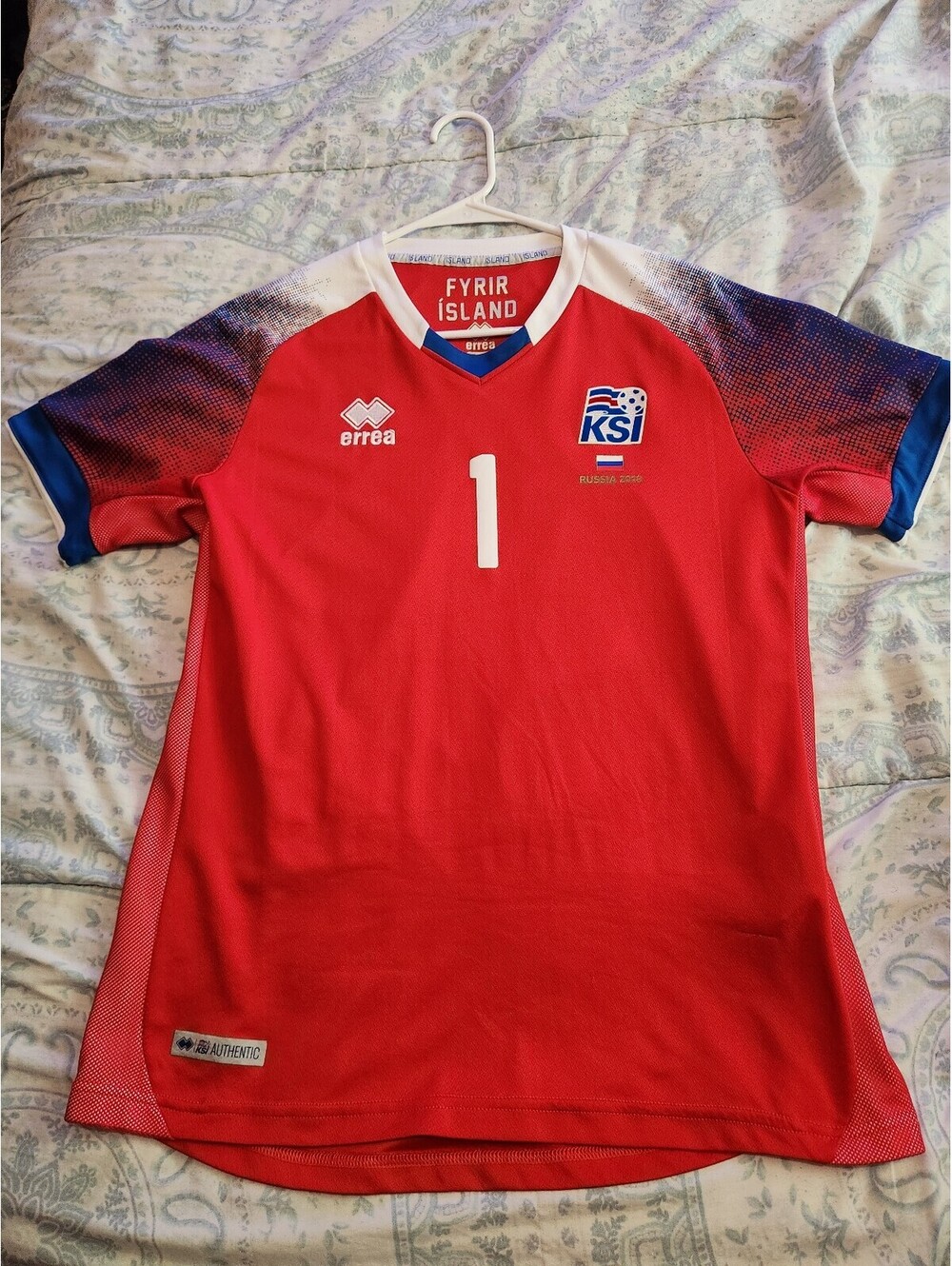 Iceland 2018/2019 Halldorsson World Cup Goalkeeper GK Soccer Jersey Size M